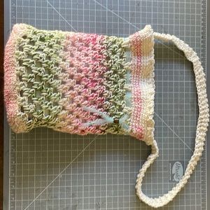 Hand made crochet toe bag